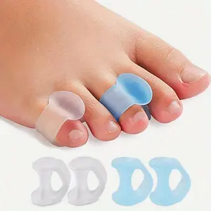 Gel Toe Separator, 4pcs Durable Toe Spacers, Toe Protector Silicone Toe Stretchers For Men And Women Easy Wear In, Unscented, Nail Care