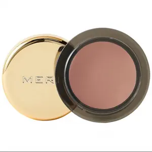 MERIT Solo Shadow Cream-to-Powder Soft Matte Eyeshadow - Gold-Tone Compact & Pinkish Brown Shade