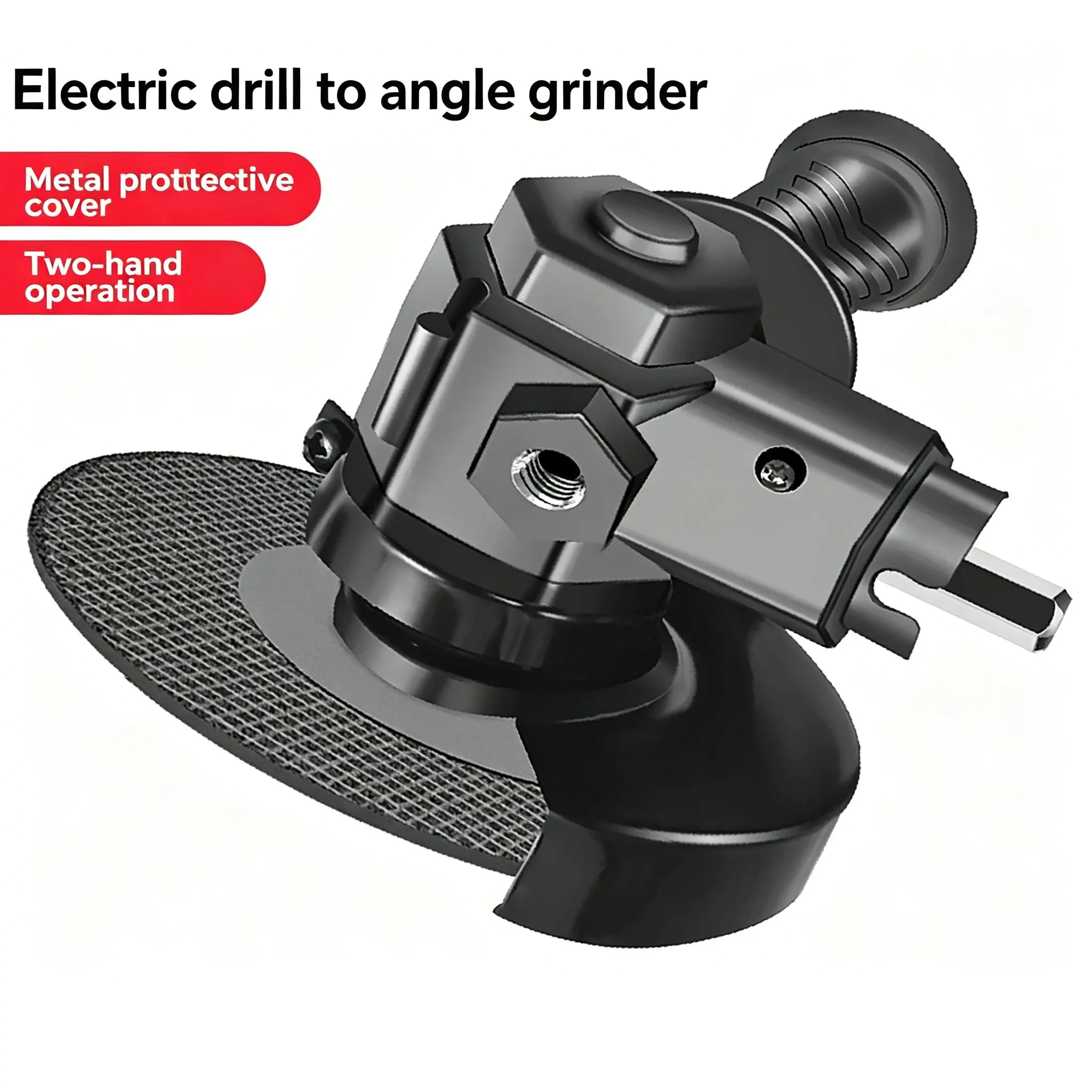 Drill Adapter Set, Drill Angle Grinder Connector Kit, Tool, Compatible with Cutting Discs, Polishing Wheels, Wire Brushes, Specialized Corner Adapters