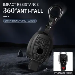 For Mercedes Benz Key Fob Cover Leather Car C E S M CLS CLK G Class Key Case Car Key Accessory Car Key Protector