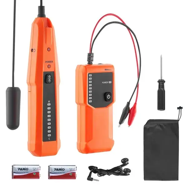 Underground Cable Locator, 3 FT Max. Detection Depth, Wire Tracer Break Detector Finder with Earphone, 1000 FT Max.Detection Length Cable Tester for Pet Fence Buried Sprinkler Valve Irrigation