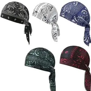 5pcs Practical Cooling Headscarf Cap Set - Elastic Pirate-Style Helmet Liner, Breathable Sweat-Wicking Outdoor Head Wrap, Soft Easy-to-Clean Versatile Headwear for Athletes, Outdoor Enthusiasts (Motorcycle Riding, Hiking)