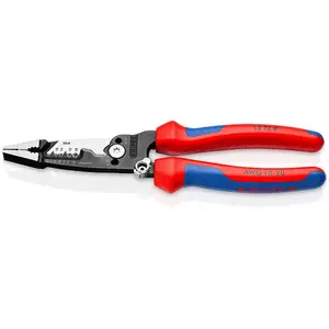 212 MAIN Knipex Tools KX13728SBA 8 in. Forged Steel Wire Stripper - 12-20 AWG, Solid/Stranded Compatibility, Hand Tools