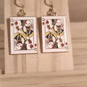 Poker Card Earrings- CLEARANCE- Discontinued item
