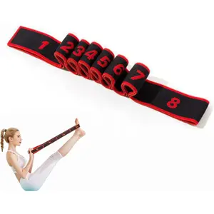 Fitness Resistance Band for Stretching and Yoga, Digital Stretch Resistance Band with Clear Scale, 8-Stage Elastic Training Band for Yoga, Pilates, and Fitness