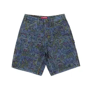 Supreme Men's Handwriting Double Knee Denim Short Indigo, from StockX