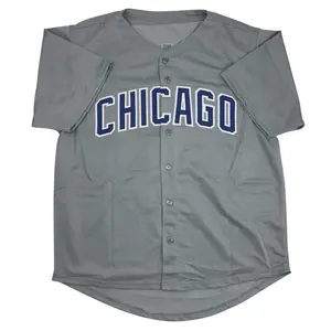 Mark Grace Chicago Baseball Jersey, Gray Unisex #17 Signed Design, Perfect Gift for Fans