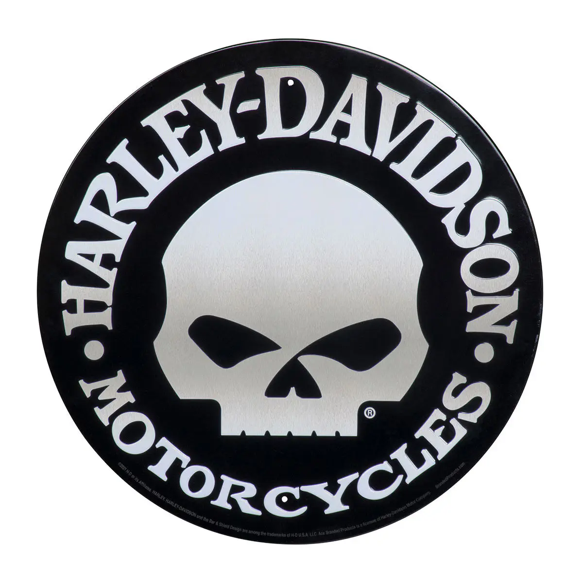 Harley Davidson Skull Tin Sign