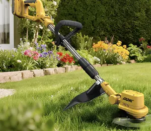 INTERGREAT Brushless Cordless String Trimmer & Lawn Mower - 21V Power Weed Eater with 19000RPM High Speed Motor, Lightweight Adjustable Length, 3-in-1 Grass Cutter Kit for Garden & Yard Maintenance