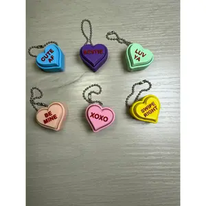 Valentine's Day Gift Keychain Heart Conversation Clickies Clicky Clicker Fidgets