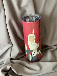 Palestinian woman w/ Palestinian Flag 20oz Tumbler