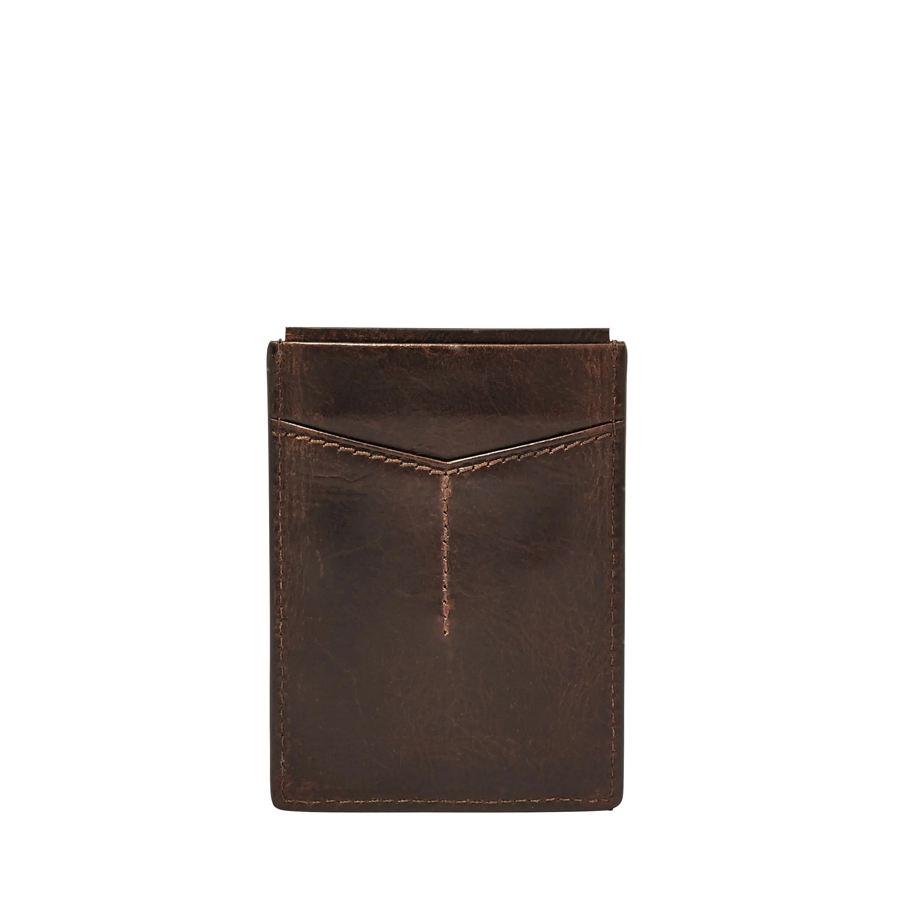 Fossil Men's Derrick Leather Magnetic Card Case