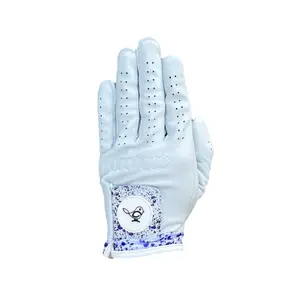 Splatter Paint Golf Glove - White with Splatter Paint Design, High-Quality Materials, Breathable for Enhanced Grip and Comfort