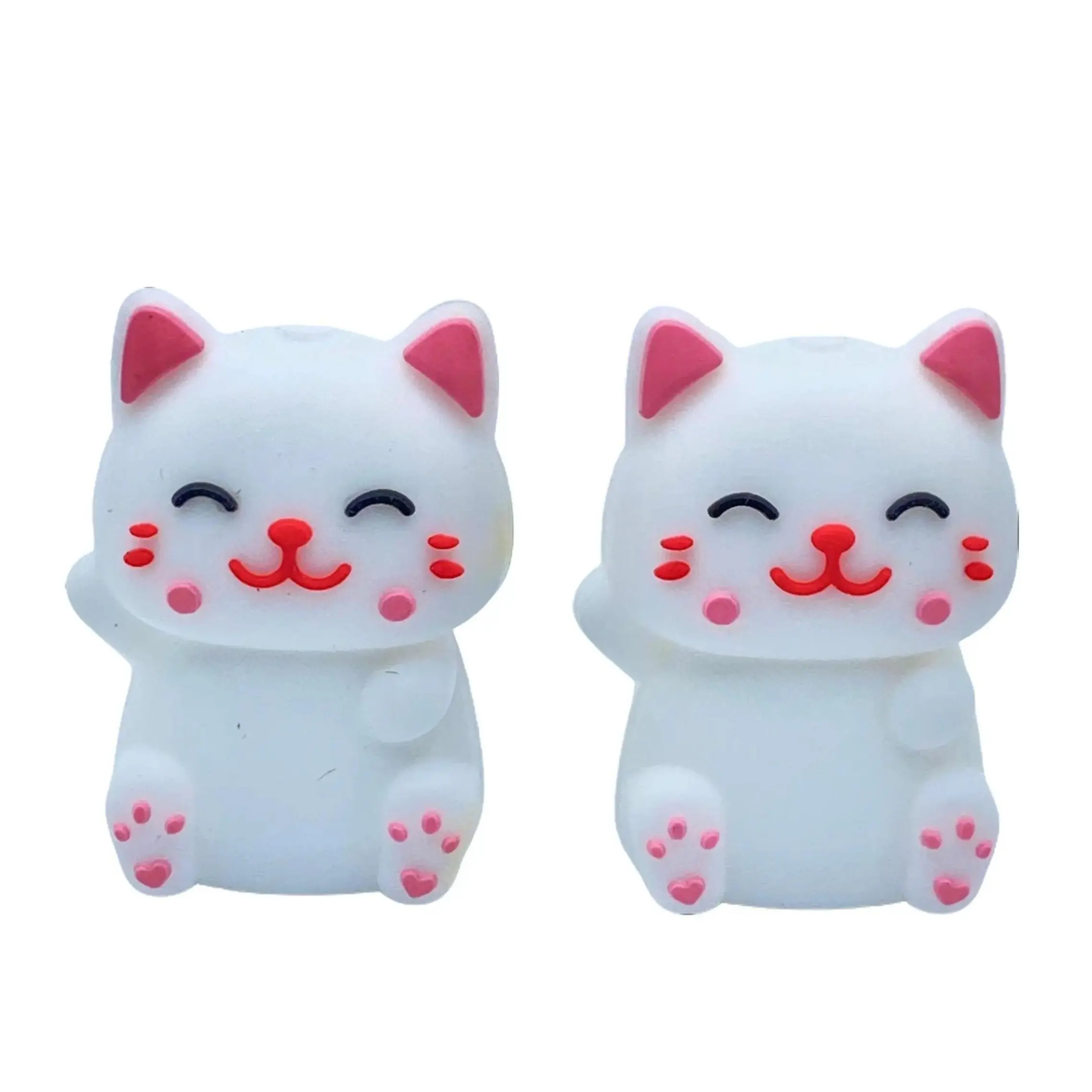 1pc Happy Cat 3D Silicone Focal Beads - Great for Crafting and Hobbies & Beading