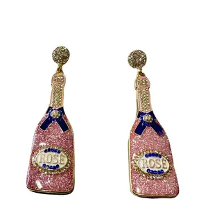 Carole Preppy Poolside Rose Bottle Earrings