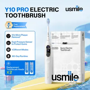 usmile Y10 Pro Electric Toothbrush With Smart Screen, Sonic Electric Toothbrush with Pressure Sensor, USB-C Rechargeable, One Charge Lasts 6 Months