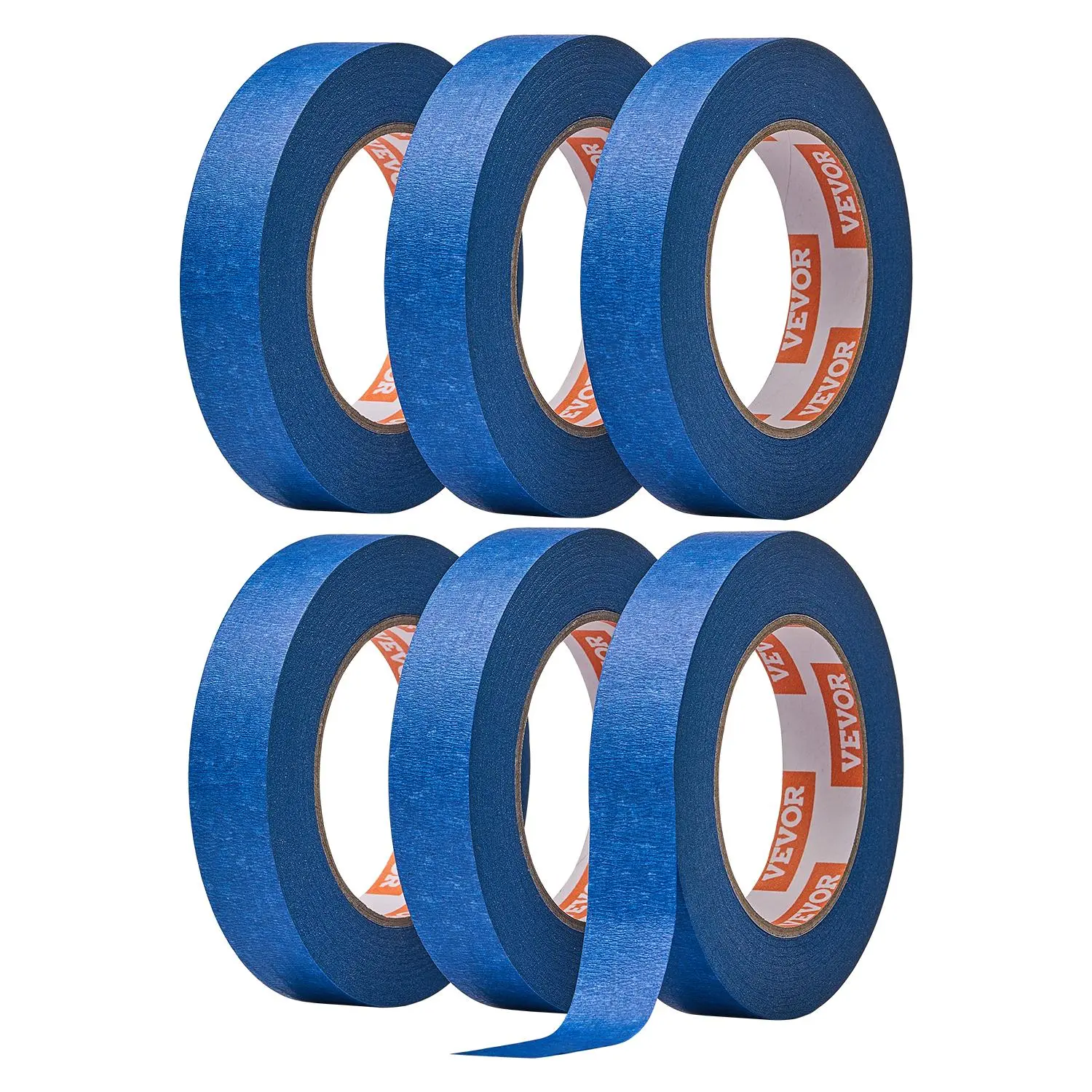 【summerfinds】VEVOR Painters Tape, 1 Inch Wide (0.94 In x 60 Yds), 6 Rolls, Blue Painter Tape for Painting, Edge, Trim, Ceiling, Masking Tape Protects Surfaces and Removes Easily, DIY Craft Art, Labeling Decoration