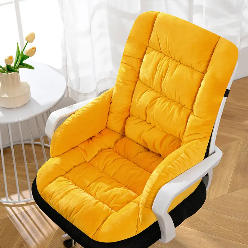 Soft Heated Electric Seat Cushion with Integrated Backrest - Customizable Cloth Office Cushion for Long Sitting, Detachable Waist Warmer & Detachable Parts, Plastic Component-Infused Heat Function Accessory