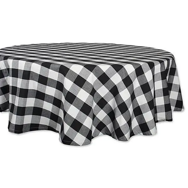 Design Imports Buffalo Check Tablecloth - 70" Round Design Imports Buffalo Check Tablecloth - 70" Round