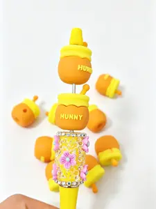 10pcs Simulated Honey Jar Silicone Beads, Cute Loose Spacer Beads for DIY Craft Supplies, Diy Jewelry Making, Cartoon Bead Accessories