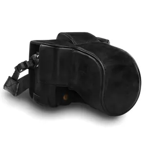 MegaGear Fujifilm X-T3 (XF23mm, XF56mm & 18-55mm Lenses) Ever Ready Top Grain Leather Camera Case and Strap