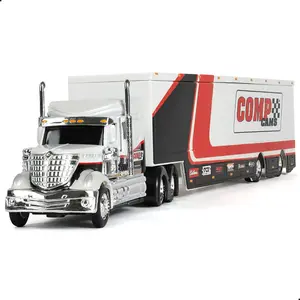 Maisto 1:64 International Lonestar Alloy Pressed Truck Model, Metal Color, Openable Cargo Box, Collectible Toy for Adults, Diecast Metal Model