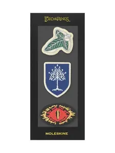 Moleskine Limited Edition The Lord of the Rings Set of 3 Collectible Embroidered Adhesive Patches Moleskine Limited Edition The Lord of the Rings Set of 3 Collectible Embroidered Adhesive Patches
