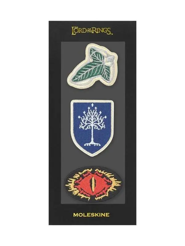 Moleskine Limited Edition The Lord of the Rings Set of 3 Collectible Embroidered Adhesive Patches