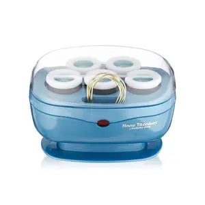 BabylissPRO Nano Titanium Profession 5-Piece 1½" Jumbo Roller Hairsetter BABNTTS7 for Smooth Heatless Styling with 5 Velvety Flocked Rollers & Dual Voltage Convenience