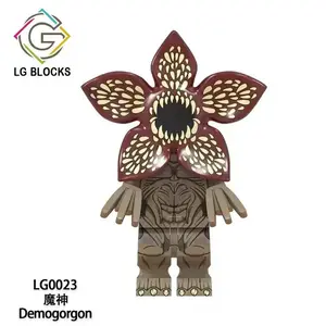 I4Pcs/Set Highly Detailed Demogorgon Monster Figure The Horror TV Dustin Mike Lucas Will Demogorgon Model Building Blocks Enlighten Action Figure Bricks Toys For Children