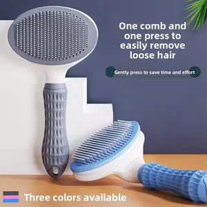 Premium Pet Brush for Dogs Cats Deshedding Tool with Stainless Steel Bristles Gentle Grooming Comb to Remove Loose Hair and Keep Coat Healthy for All Breeds