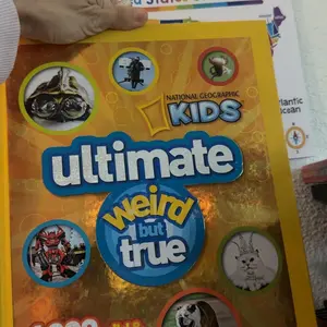 Used National Geographic Kids Ultimate Weird But True Hardcover Book - English, 1,000 Facts, Fun Stories, Wild Animals, Extreme Sports, Freaky Secret Reveals, Colorful Illustrations - School & Educational Office Stationery Supply