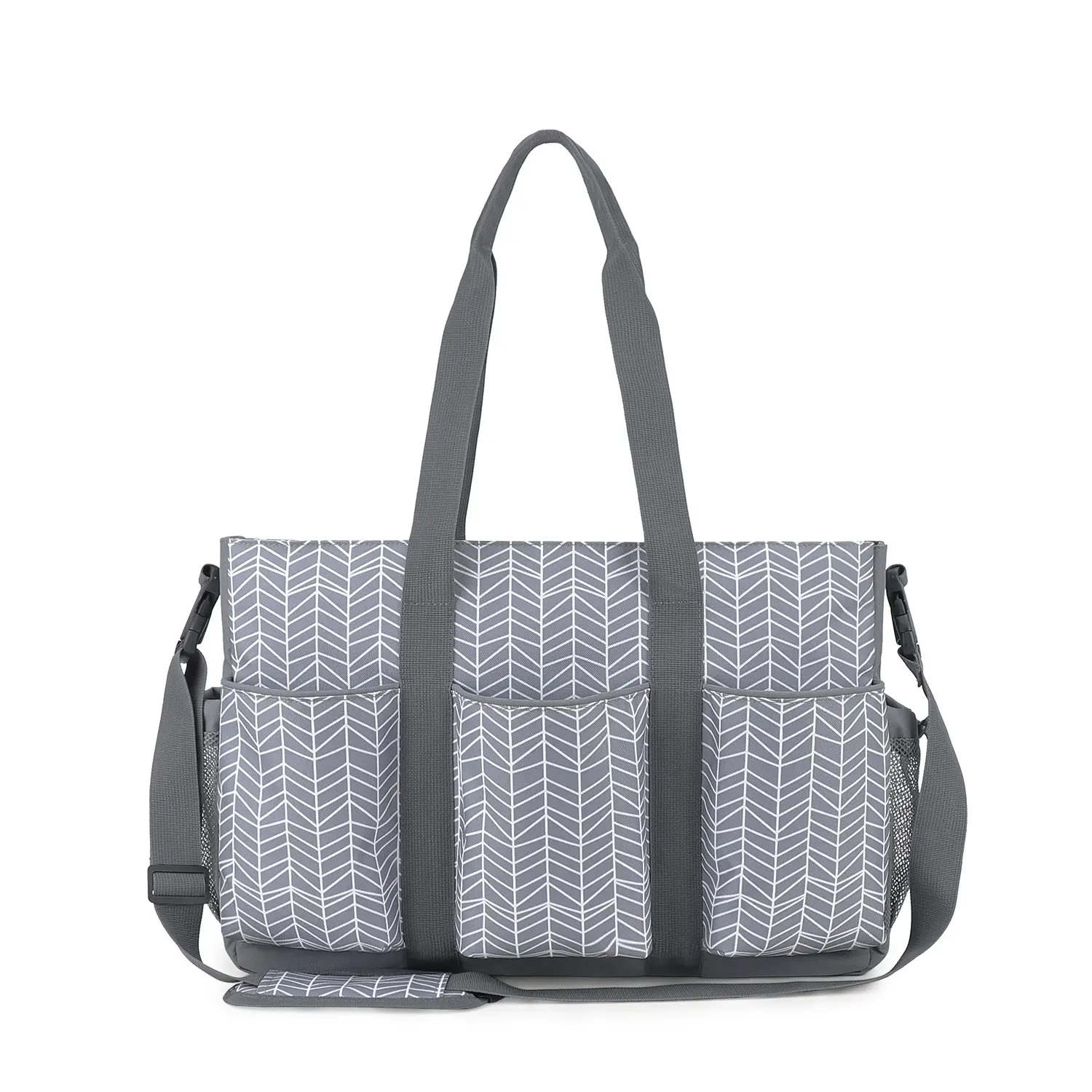 Classic Wave Crossbody Baby Bag, Outdoor Waterproof Mommy Bag, Multi-Pocket Diaper Bag, Maternity Nappy Holder, Stylish & Practical