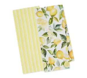 Design Imports Lemon Grove Kitchen Towel Set of2