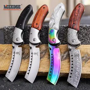 8" Shaver Style Cleaver Multifunctional Pocket Folding Knife for Outdoor Camping, Survival, EDC Everyday Carry, Outdoor Man's Essential Tool