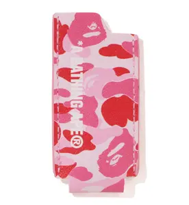 Bape Leather Lighter Case ABC Pink Camo