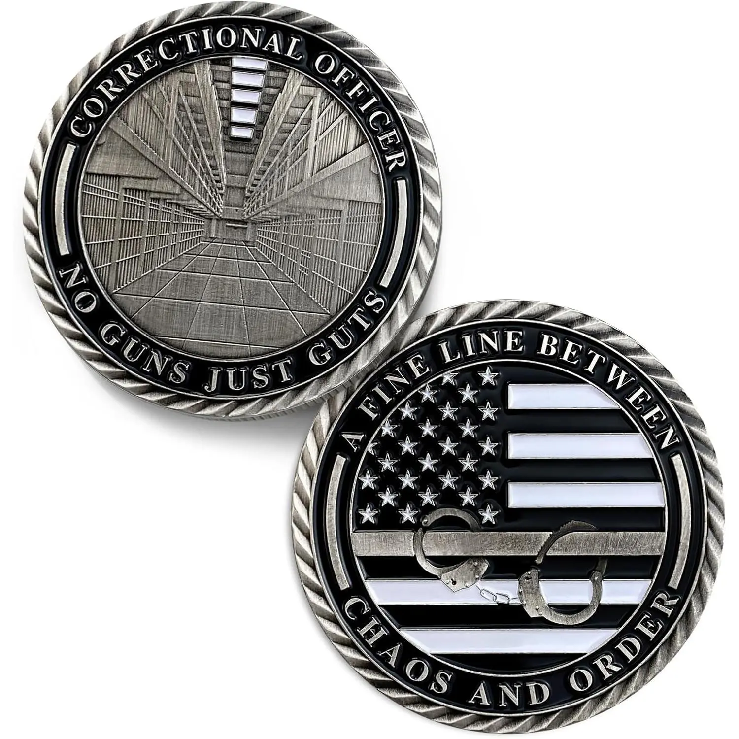 Delicate Thin Gray Line Challenge  - Correctional Officer Gray Prison    - Law Enforcement Corrections Officer Gifts -   Correctional Officers