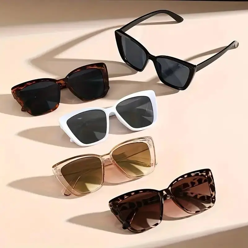 Unisex 5pcs Retro Look Polarized Sport Sunglasses with UV375 Protection, Glare-Reducing Polarized Lens, Lightweight PC Frame, Adjustable Arms, All Seasons Use for Driving, Trips, Cycling, Sunglasses For Women, Men's Sunglasses