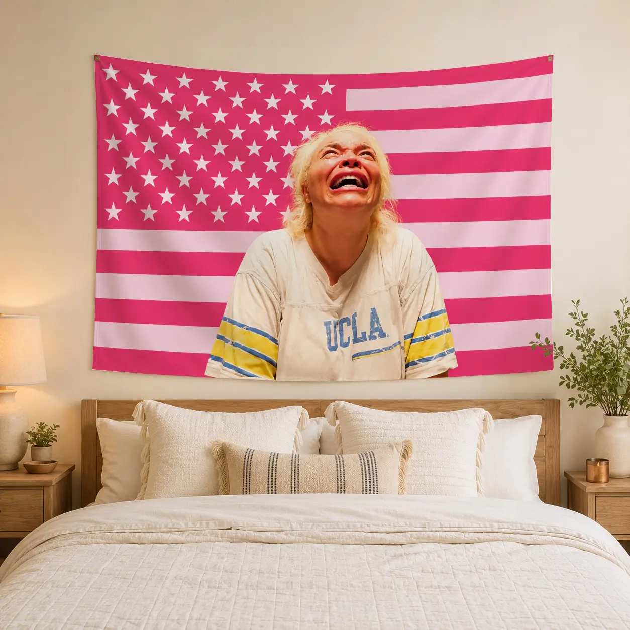 Funny Trisha Paytas Decorative Flag for Indoor & Outdoor | Double Stitched Wall Hanging Tapestry, College Dorm Room & Porch Decor Gift