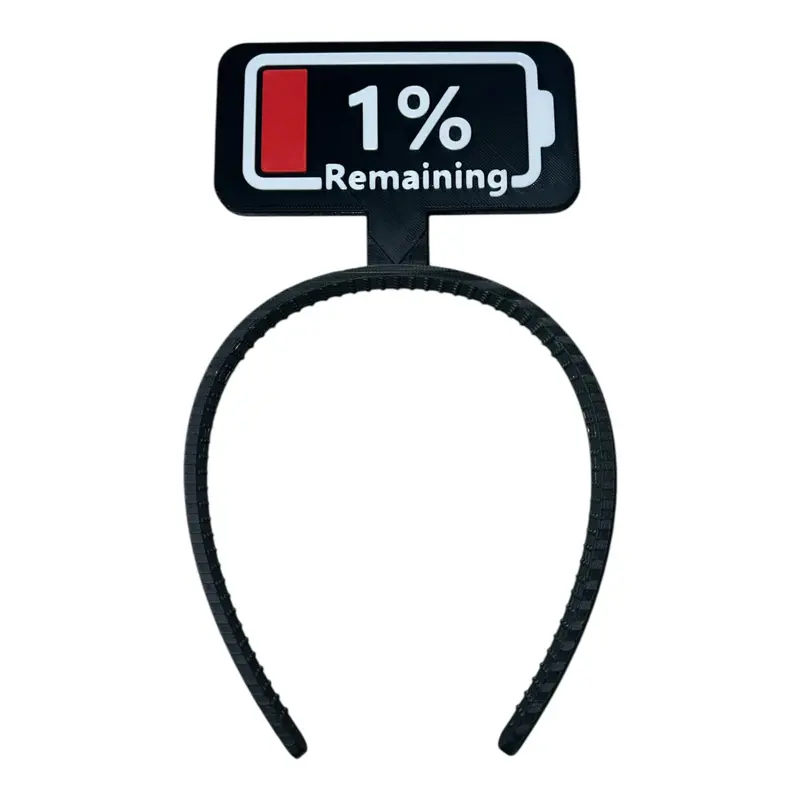 1% Remaining Headband - Simple Design with Battery Indicator Theme