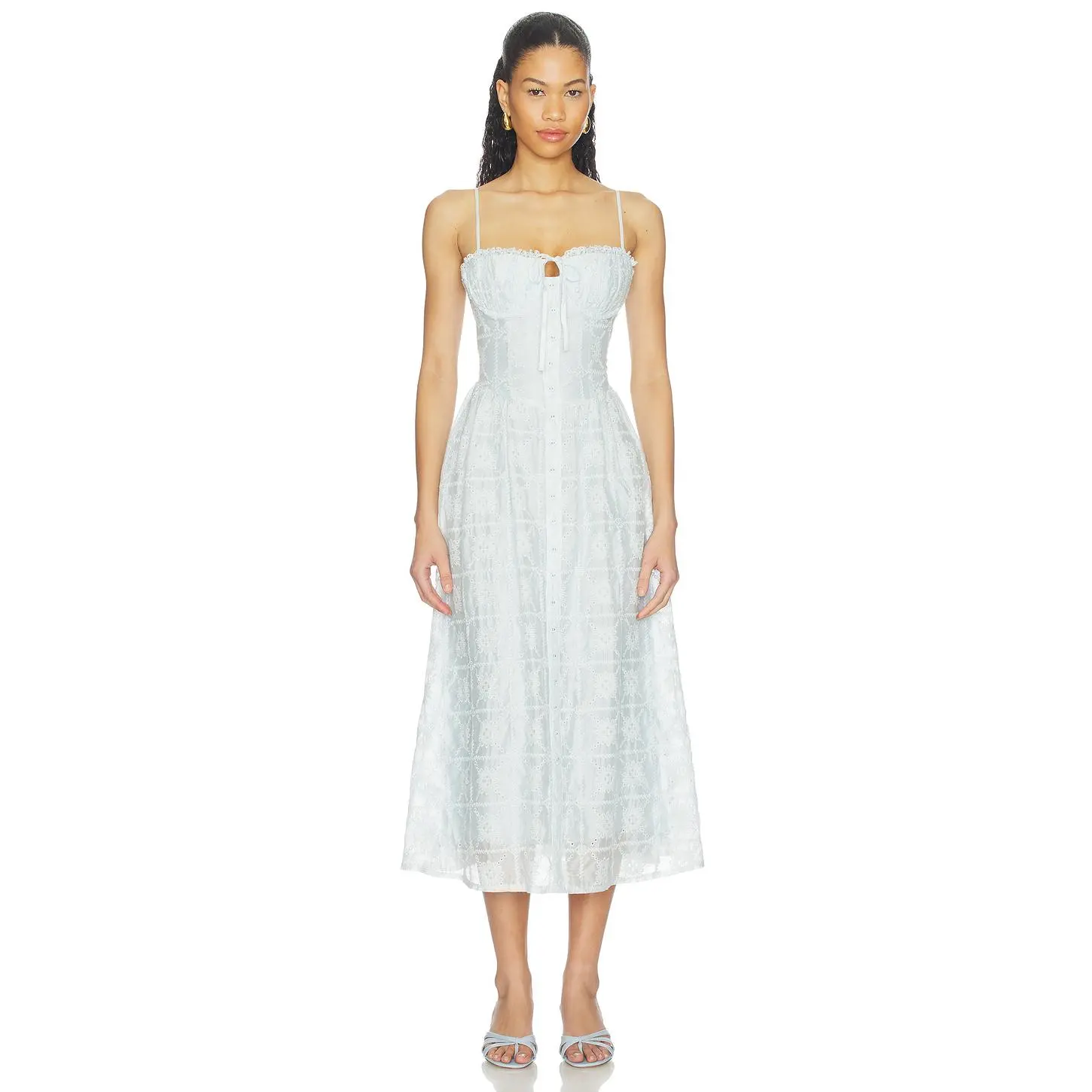 ASTR the Label Aubrey Dress in Powder Blue ASTR the Label Aubrey Dress in Powder Blue