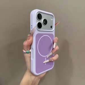 Women’s Customized AI Handheld Magnetic Smartphone Casing - AI Photo Button, Liquid Silicone Smooth Grip, Screen Protector, Sleek Modern Design for iPhone 17 Pro Max, iPhone 16 Pro Mobile Tech Accessory