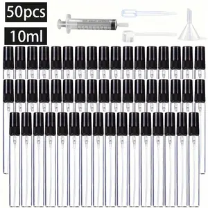 Empty Spray Bottle Set, 50pcs Mini Perfume Dispenser with 4pcs Accessories, Perfume Spray Bottle, Travel Essential Oil Spray Bottle, Makeup Tool