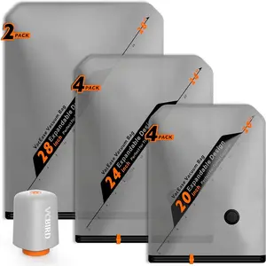 【TikTokShopSpringGlowUp】VACBIRD upgrade Turbo X8 Vacuum Pump Storage Bags - Rechargeable Wireless Pump for Travel & Home - 20 Pack Portable Space Saver Bags for Clothes & Blankets - Hands-Free Compression & Transparent Front Panel compression packing bag