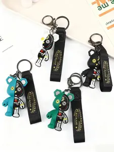 Personalized and fashionable mechanical teddy bear keychain ornament, suitable for daily wear, vacation and dating occasions, and also a surprising and exquisite small gift, Cute keychain