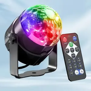 Motion Sensor Disco Light Sound Controlled RGB Disco Ball Light with Remote Control Color Changing LED