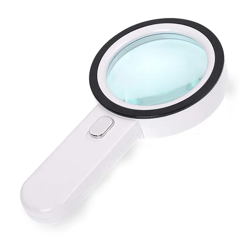 20X Handheld Mount Loupe with 12 High-Power LED Lighting - Premium Compact ABS Plastic Magnifying Glass, Handheld/Mountable for Car Paint Care - Ideal for Seniors, Christmas (AA-Powered)