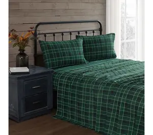 Truly Soft Tartan Plaid Twin Flannel Sheet Set