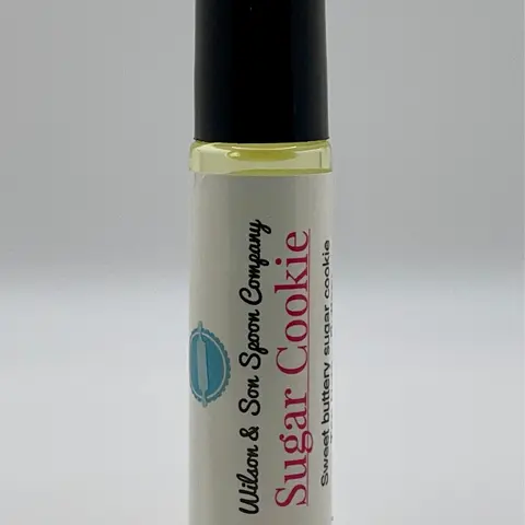 10 ml Vegan Scented Sugar Cookie Roll-On Body & Massage Oil - Vanilla Perfume Oil, Aromatic Fragrance, Irresistible Sweet Aroma, Unisex Self Care Product, Longer-Lasting Wear, On-The-Go Touch Ups, Gift-Ready