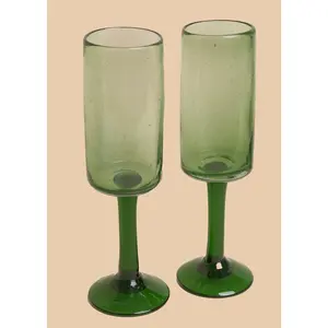 Lime Tall Glass, Set of 2